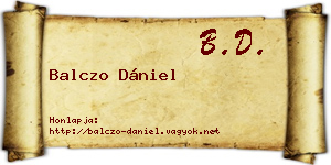 Balczo Dániel névjegykártya